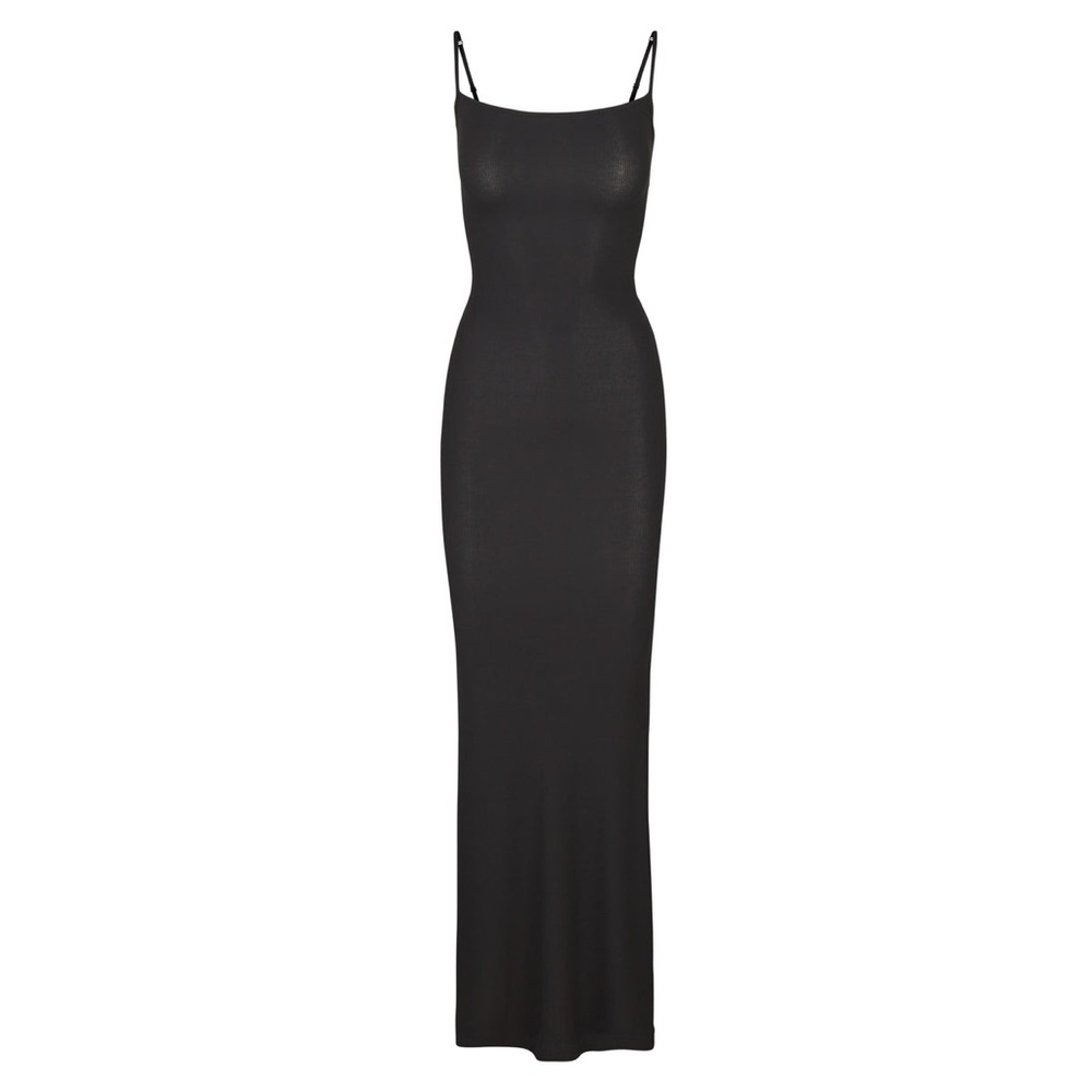 SKIMS Soft Lounge Long Slip Dress in Onyx NEW